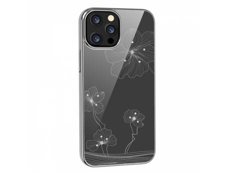 DEVIA Futrola Hard Case Crystal Flora za Iphone 13 pro srebrna