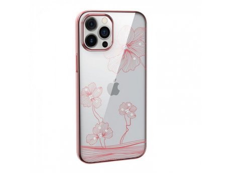 DEVIA Futrola Hard Case Crystal Flora za Iphone 13 pro max Rose Gold