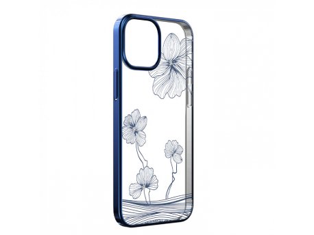 DEVIA Futrola Hard Case Crystal Flora za Iphone 13 Plava