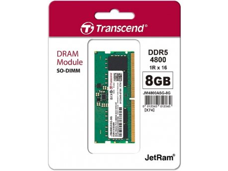 TRANSCEND SODIMM DDR5, 8GB, 4.800MHz (JM4800ASG-8G)
