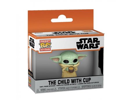 FUNKO Star Wars Mandalorian POP! Keychain - The Child W/Cup