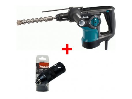 MAKITA Čekić-bušilica HR2810T + Stezna glava 13 mm