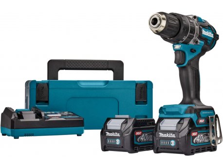 MAKITA Akumulatorska vibraciona bušilica - odvrtač HP002GD201; 40V XGT; 2x2,5 Ah