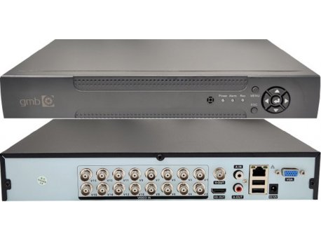 GEMBIRD XVR-2116RS-N GMB 16 kanala do 5 mpix Pentabird 5 IN 1, AHD/TVI/CVI/CVBS/IPC Onvif P2P XVRVIEW App