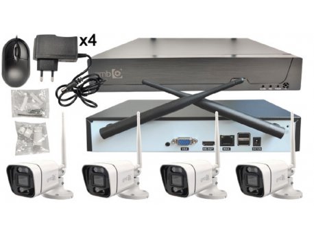 GEMBIRD CAM-IP3MP-WiFiKITXM4 GMB kamera 3 megapiksela set wifi 4 kamere full color app xmeye sa mikrofonom