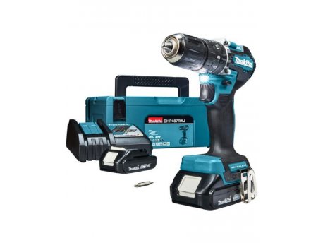 MAKITA Akumulatorska vibraciona bušilica-odvrtač DHP487RAJ, 18V, 2x2,0 Ah