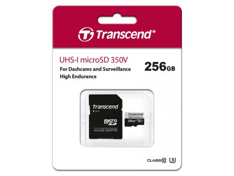 TRANSCEND 256GB microSDXC sa adapterom, High Endurance (TS256GUSD350V)