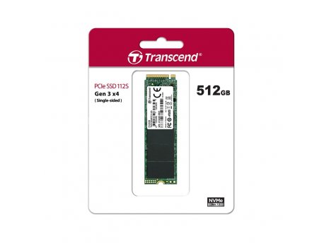TRANSCEND M.2 512GB NVMe 2280 PCIe Gen3x4 SSD TS512GMTE112S