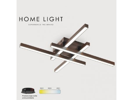 VESTA 530 plafonska svetiljka 40W 3000/4500/6000K TAMNO DRVO/ZLATO