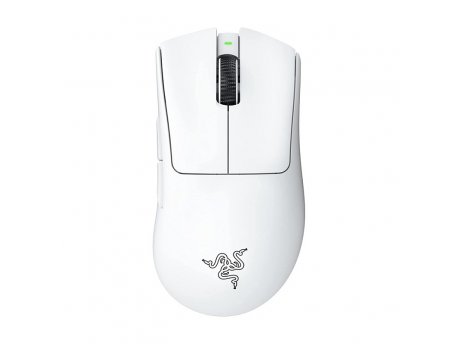 RAZER DeathAdder V3 Pro, ergonomski bežični gejming miš, beli