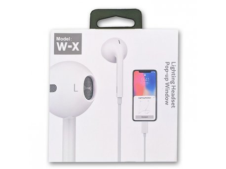 SOFFANY Slušalice Stereo W-X4 Lightning bela