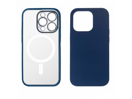 JUST IN CASE 2u1 transparentna/plava - Zaštitna maska za iPhone 14 Pro