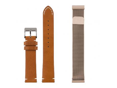 JUST IN CASE Zamenske narukvice 2u1 za pametne satove 20mm Brown-Gold