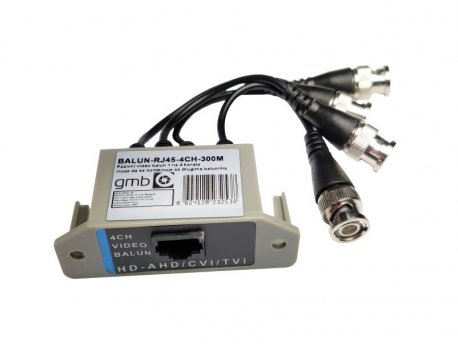 GEMBIRD BALUN RJ45-4CH-300M Gembird balun za 4 kamere (AHD/CVI/TVI) do 5 megapiksela