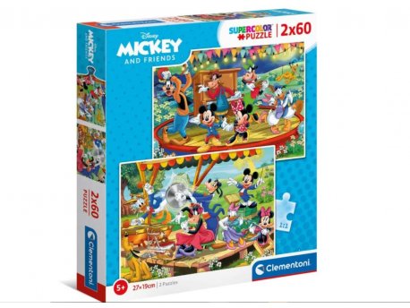 CLEMENTONI Puzzle 2 x 60 mickey and friends