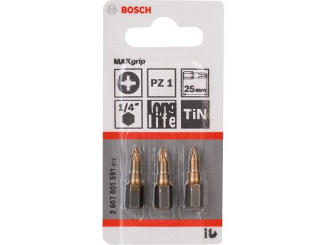 BOSCH Bit odvrtača Max Grip PZ 1, 25 mm - 2607001591