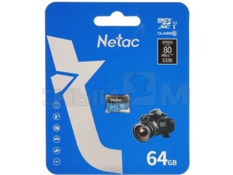 NETAC Micro SDXC, 64GB, P500 Standard (NT02P500STN-064G-S)