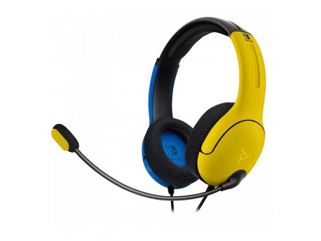 PDP Nintendo Switch Wired Headset LVL40, Yellow/Blue