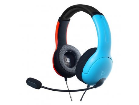 PDP Nintendo Switch Wired Headset LVL40, Blue/Red