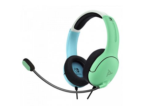 PDP Nintendo Switch Wired Headset LVL40, Blue/Green