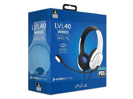 PDP PS4/PS5 Wired Headset LVL40, White