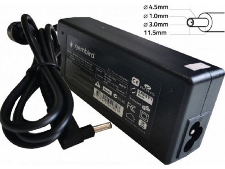 GEMBIRD NPA45-195-2310 (DE05) punjac za laptop 45W-19.5V-2.31A, 4.5x3.0mm Black PIN (983 Alt=DE07