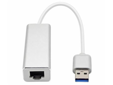 FAST ASIA Adapter USB 3.0 - Gigabit ethernet metal sivi