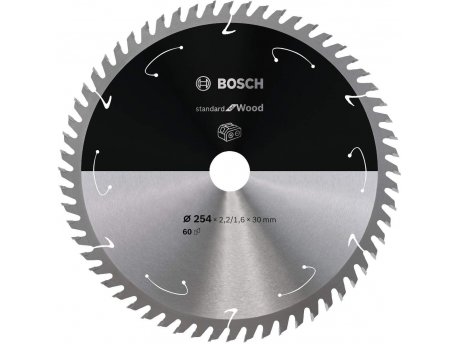 BOSCH Standard for Wood list kružne testere za akumulatorske testere 254x2,2x30 T60