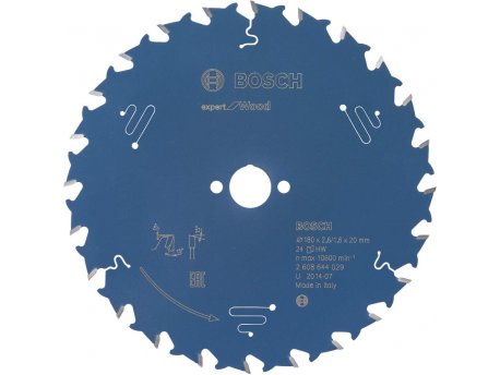 BOSCH List kružne testere Expert for Wood 180 x 20 x 2,6 mm, 24 - 2608644029