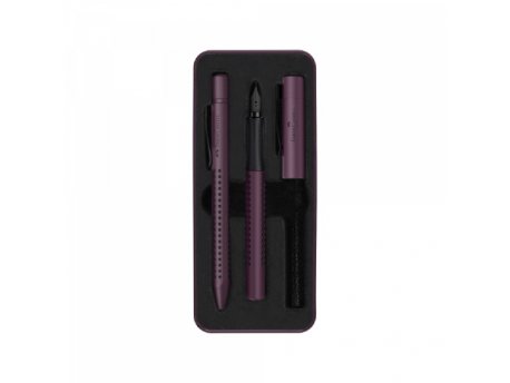 FABER-CASTELL Set Faber Castell Grip hemijska olovka + naliv pero M 201530 berry