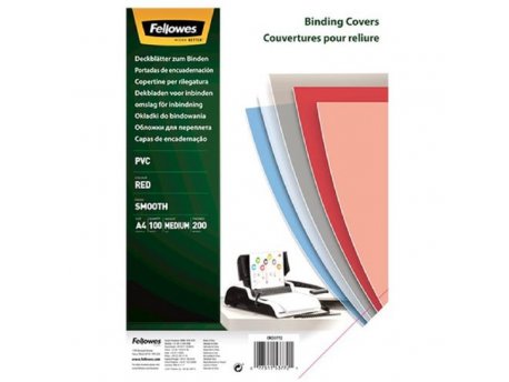 FELLOWES Folija za koričenje 5377201 PVC A4 200mic crvena