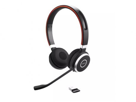JABRA Evolve 65 SE, black/red
