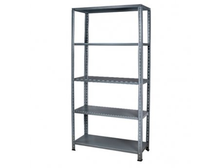CRAFTER POLICA METALNA SIVA 187X100X40 CM 5 NIVOA F1GN58