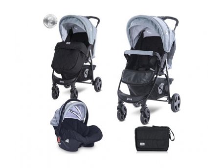 LORELLI BERTONI Kolica za bebe Daisy basic set - Black & Silver Blue