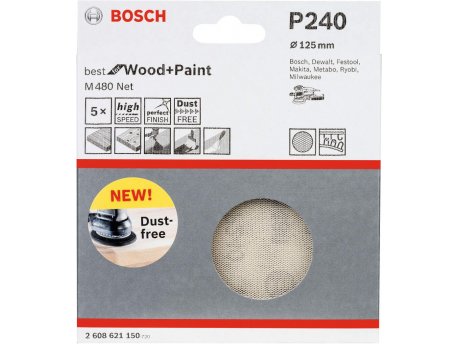 BOSCH Brusna mreža M480 BfWP, 125 mm paket od 5 komada P240
