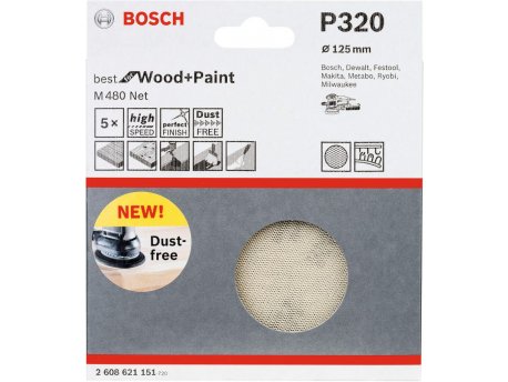 BOSCH Brusna mreža M480 BfWP, 125 mm paket od 5 komada P320