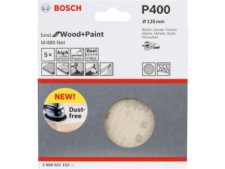 BOSCH Brusna mreža M480 BfWP, 125 mm paket od 5 komada P400