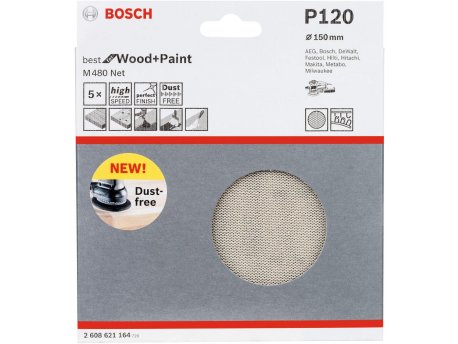 BOSCH Brusna mreža M480 BfWP, 150 mm paket od 5 komada P120