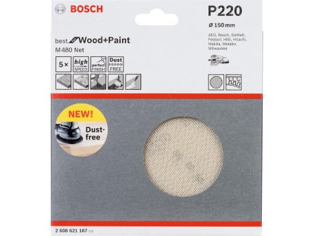BOSCH Brusna mreža M480 BfWP, 150 mm paket od 5 komada P220