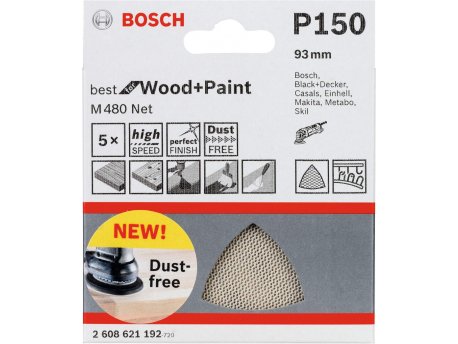 BOSCH Brusna mreža M480 BfWP, 93x93 mm paket od 5 komada P150