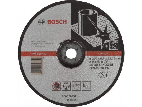 BOSCH Brusna ploča ispupčena Expert for Inox 230 x 6 mm
