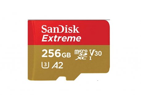 SANDISK SDXC 256GB Extreme micro 190MB/s UHS-I Class10 U3 V30+Ad