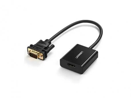 UGREEN Adapter konverter VGA na HDMI + micro usb napajanje M/Ž CM269
