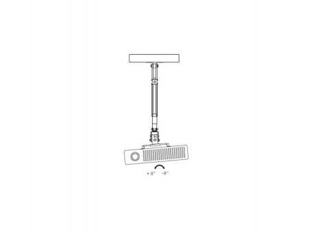 XSTAND Nosac za projektore /PLAFONSKI/korekcija visine 45-65cm/ NAGIB +15~ -15°/OKRET +8~ -8°/do 20kg