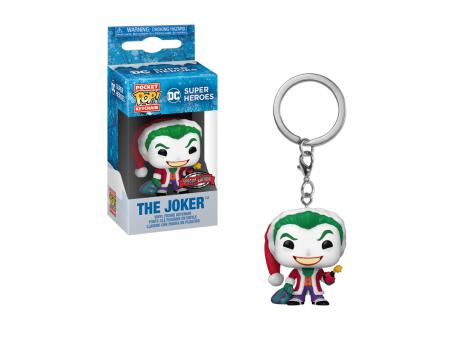 FUNKO POP Keychain: DC Holiday - Joker (WMT), privezak
