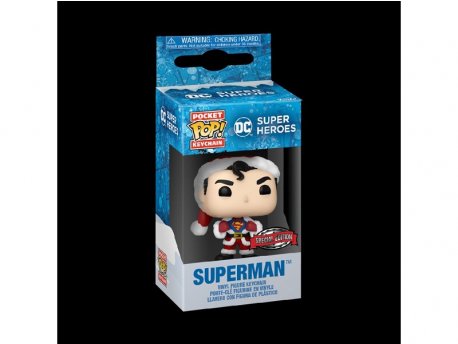FUNKO POP Keychain: DC Holiday - Superman (WMT), privezak