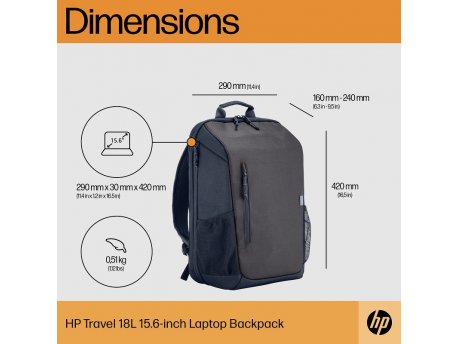 HP Travel ranac, 15.6 inča, 18l, sivi (6H2D9AA)