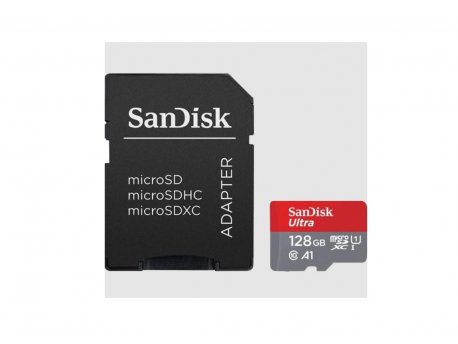 SANDISK SDXC 128GB Ultra Mic.120MB/s A1Class10 UHS-I +Adap.