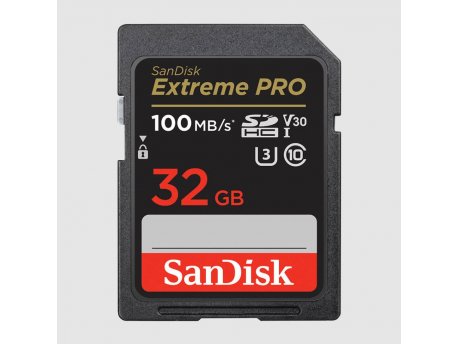 SANDISK SDHC 32GB Extreme Pro 100MB/s V30 UHS-I U3