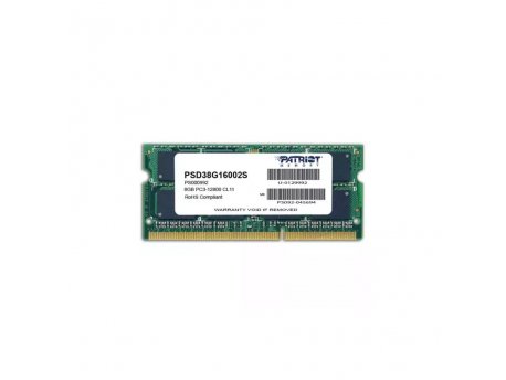 PATRIOT SODIMM DDR3 8GB 1600MHZ Signature PSD38G16002S